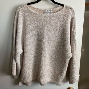 zara italian yarn wide sleeve sweater
